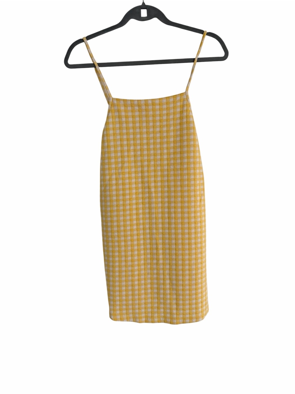 Zara Yellow Gingham Slip Dress